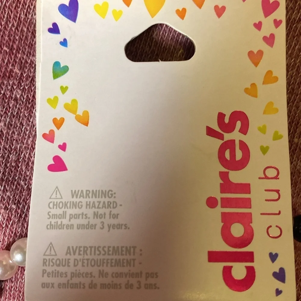 Girls Claire’s Bracelet & Choker Bundle NWT Panda Bunnies